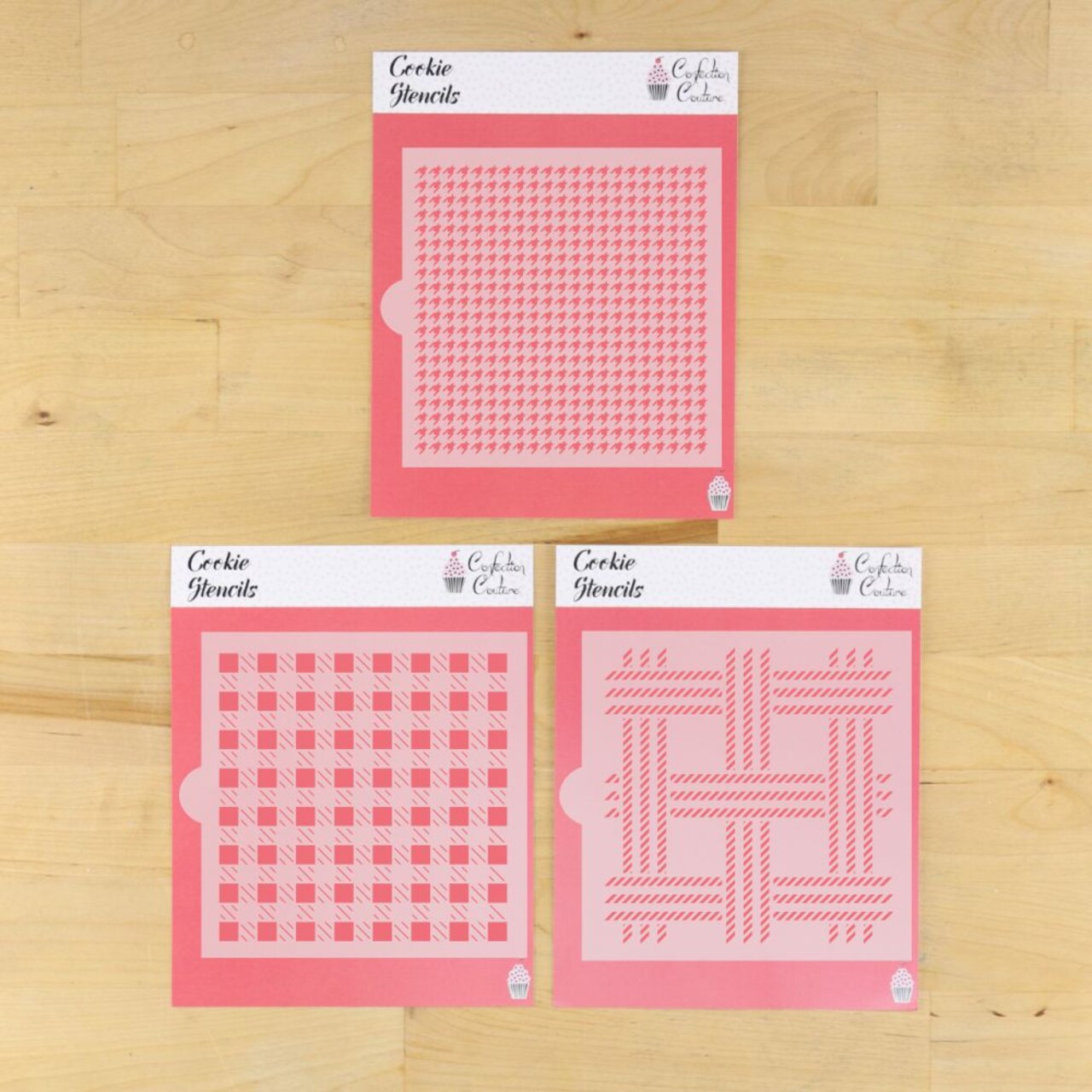 Holiday Checks and Plaids Cookie Stencil Value Bundle | Christmas Craft | Holiday Cookie | Confection Couture |